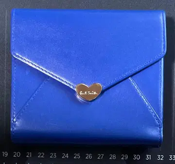 폴 스미스 파랑 가죽 3단 폴더형 지갑