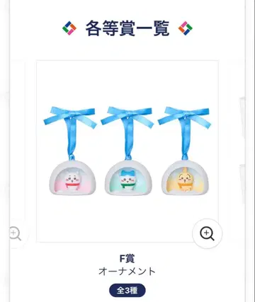 에니마이 복권 치이카와 2025 F상 오너먼트 3종 컴플리트