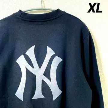 MLB 양키스 맨투맨 티셔츠 속기모 긴팔 블랙 자수 XL