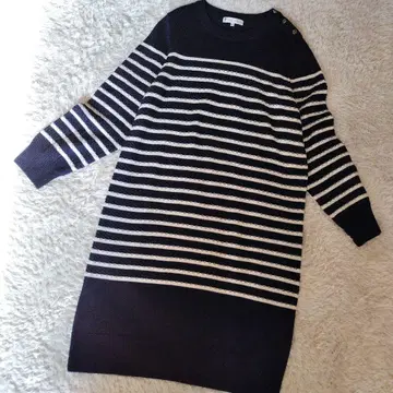 KUMIKYOKU 마린 보더 니트 원피스 사이즈 XL
