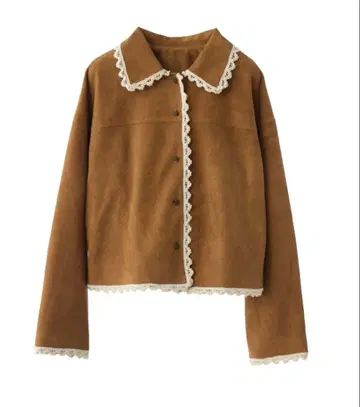 idem 파이핑 레이스 스웨이드 자켓