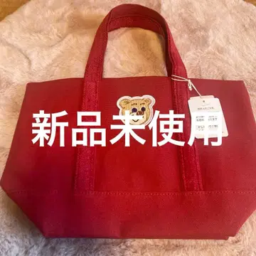 러브러리 바이 페이러 올드 테디 와펜 토트백 와인 레드