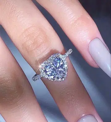 하트 모양 반지 반짝반짝 반지 12호