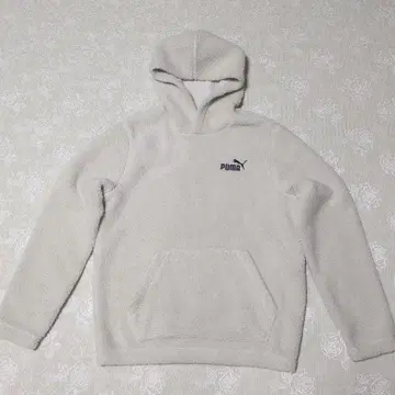 PUMA 플리스 후드티 보아 아이보리색