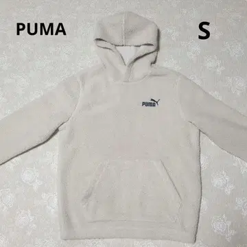 PUMA 플리스 후드티 보아 아이보리색 S