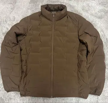 유니클로 퍼프 테크 다운 자켓 L 사이즈 브라운