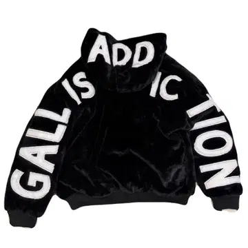 GALLIS ADDICTION 퍼 자켓 블랙 L 자수 로고 지뢰계