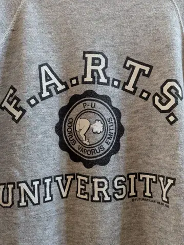 80s USA제 FARTS UNIVERSITY 패러디 칼리지 맨투맨
