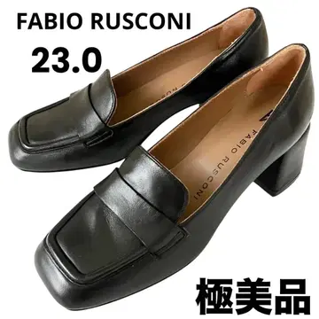 [컨디션 최상] 파비오 루스코니 펌프스 현행 모델 스퀘어토 블랙