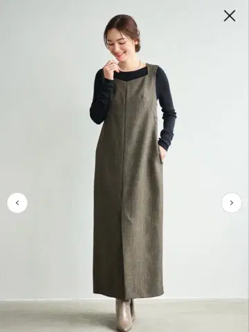 [ Oggi 콜라보 ] 내로우 오버롤 스커트 ( 맥시 ) 사이즈 40