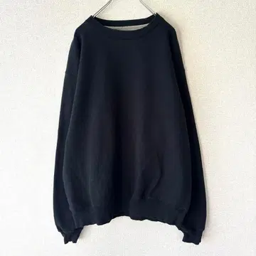 Champion 무지 맨투맨 심플 원포인트 자수 스트릿 블랙 L