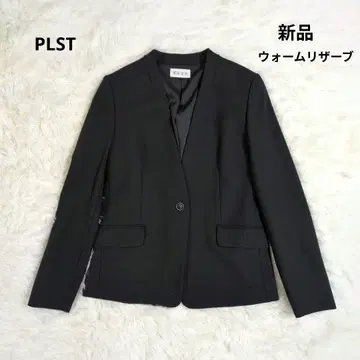 플라스테 노카라 자켓 웜 리저브 V넥 칼라리스 블랙