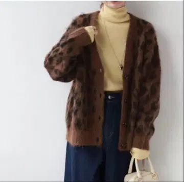 JOURNAL STANDARDrelume 모헤어 믹스 레오파드 가디건