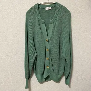 쉽스 쉽스 페이퍼 코튼 가디건 그린