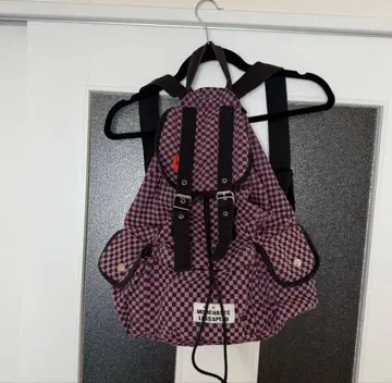 (올해 안에만 게재) 헤이세이 백팩 y2k 블록 체크 퍼플