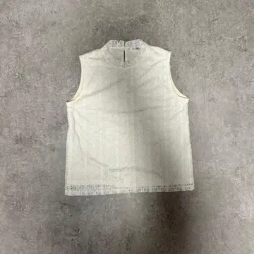 NOUVEAU 화이트 슬리브리스 셔츠