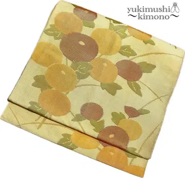 ZZ696 나고야 오비 나고야 제직 실버 오렌지 그린 369cm 무료배송