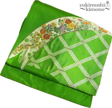 ZZ699 나고야 오비 나고야 제봉 핑크 베이지 345cm 무료배송