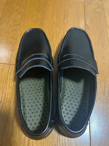 블랙 합성 피혁 로퍼, 남성용 새상품, 미사용 27.5cm