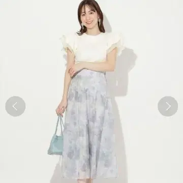 새상품급 윌 셀렉션 [프리] 롱 스커트 꽃무늬 블루