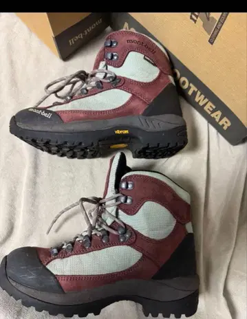 mont-bell 등산화 23.5cm 빨간색과 그레이
