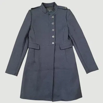 ZARA BASIC 스탠드 카라 울 혼방 코트 블랙 S 사이즈