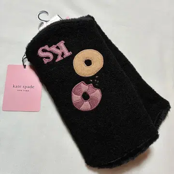 케이트 스페이드 손가락 없는 장갑 안쪽 퍼 (도넛 블랙)