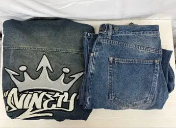9090 데님 셋업 블루 자켓 XL 바지 L