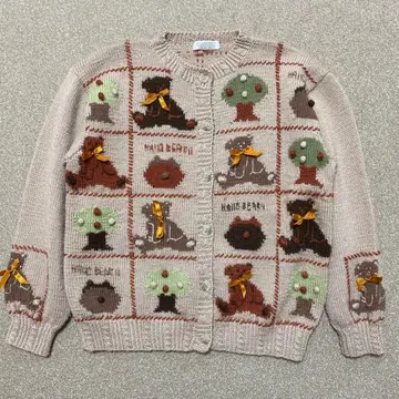 GRANDPA'S PRESENT 손뜨개질 입체 가디건 빈티지