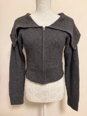 새상품급 CELFORD 지퍼 펄 가디건 GRY