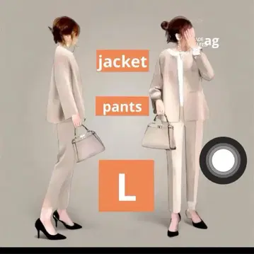 베이지 (그레이) 수트 셋업 L 사이즈 포멀 BLACKFRIDAY