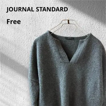 저널 스탠다드 캐시미어 혼방 울 키 넥 스웨터 Free 그레이 하자품
