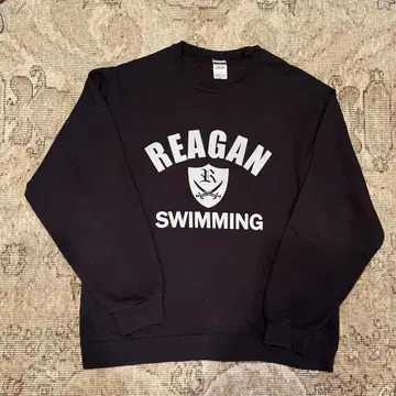 00s JERZEES REAGAN SWIMMING 블랙 맨투맨 L