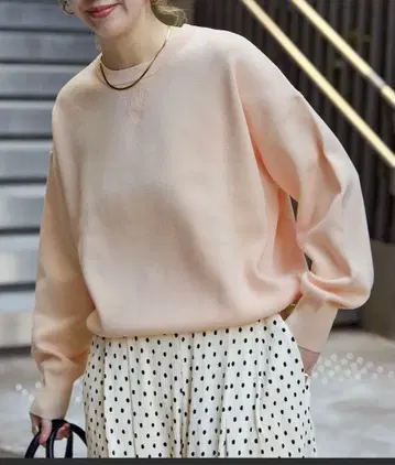 베이세스톡 긴팔 핑크 니트 스웨터