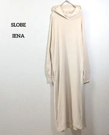 SLOBE IENA 베이지 후드 롱 원피스 루즈핏 봄/가을 코튼