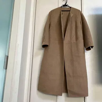 Deuxieme Classe 베이지 롱 코트 사이즈 38