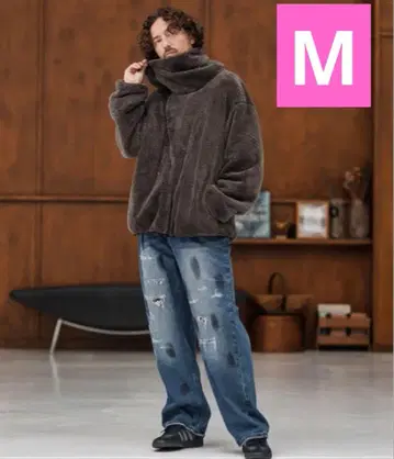 CAMBIO Distressed Relax Straight 데님 팬츠 M