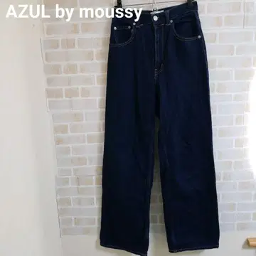 AZUL by moussy 하이웨스트 와이드 데님