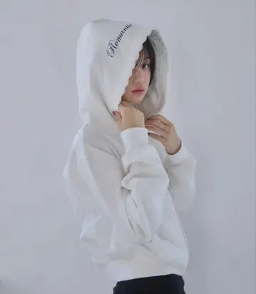 스미욘 레이스 컴팩트 지퍼 후디 화이트