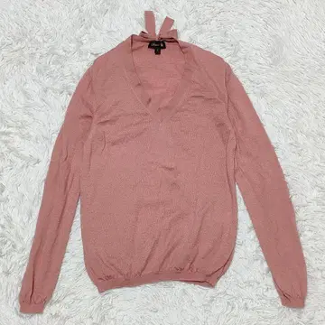 스테디셀러 드로어 실크 캐시미어 백리본 니트 1