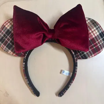 [ 24시간 이내 발송 ] 미니 미키 머리띠 체크 무늬 디즈니