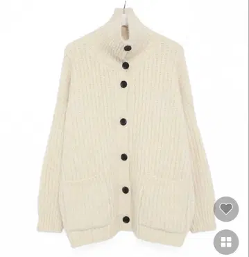 리프 터틀넥 가디건