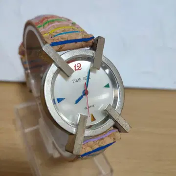 타임 에이지 남성용 쿼츠 시계 X 디자인 배터리 포함 작동품