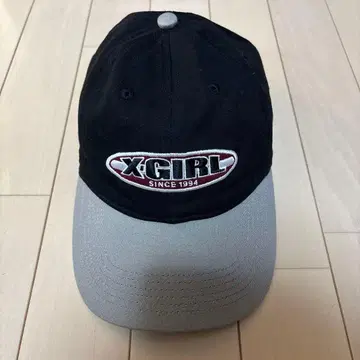 X-GIRL 캡 블랙/그레이