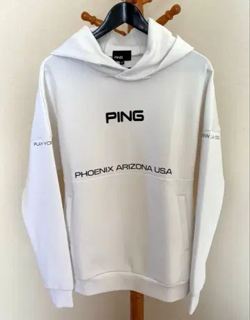 [ 새상품급 ] PING 핑 골프웨어 후드 맨투맨 화이트