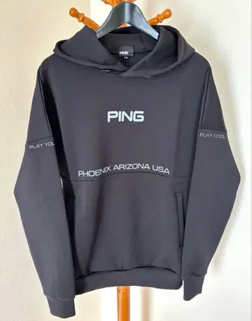 [ 새상품급 ] PING 핑 골프웨어 후드 맨투맨 블랙