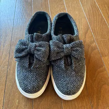 F.TROUPE 리본 포함 슬립온 그레이 계열