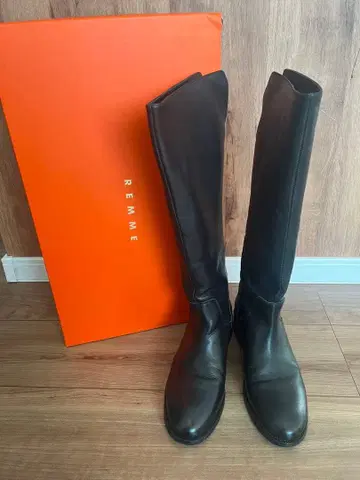 REMME 블랙 롱 부츠 ZH-1201-2 사이즈 37