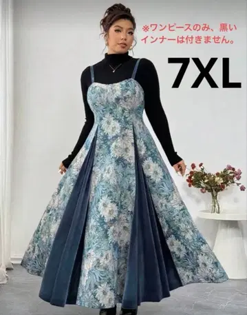 [ SHEIN ] 슬리브리스 원피스 자카드 빅 사이즈