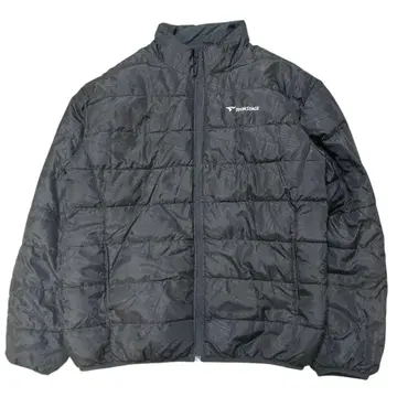 TourStage 다운 자켓 아우터 충전솜 블랙 올 패턴 프린트 LL